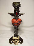 Sword on Skull Candle Holder by disturbedstock