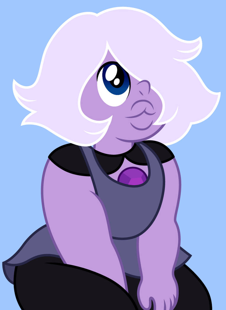 A quick pic I made of Amethyst by drawing over a screenshot from Steven Universe.