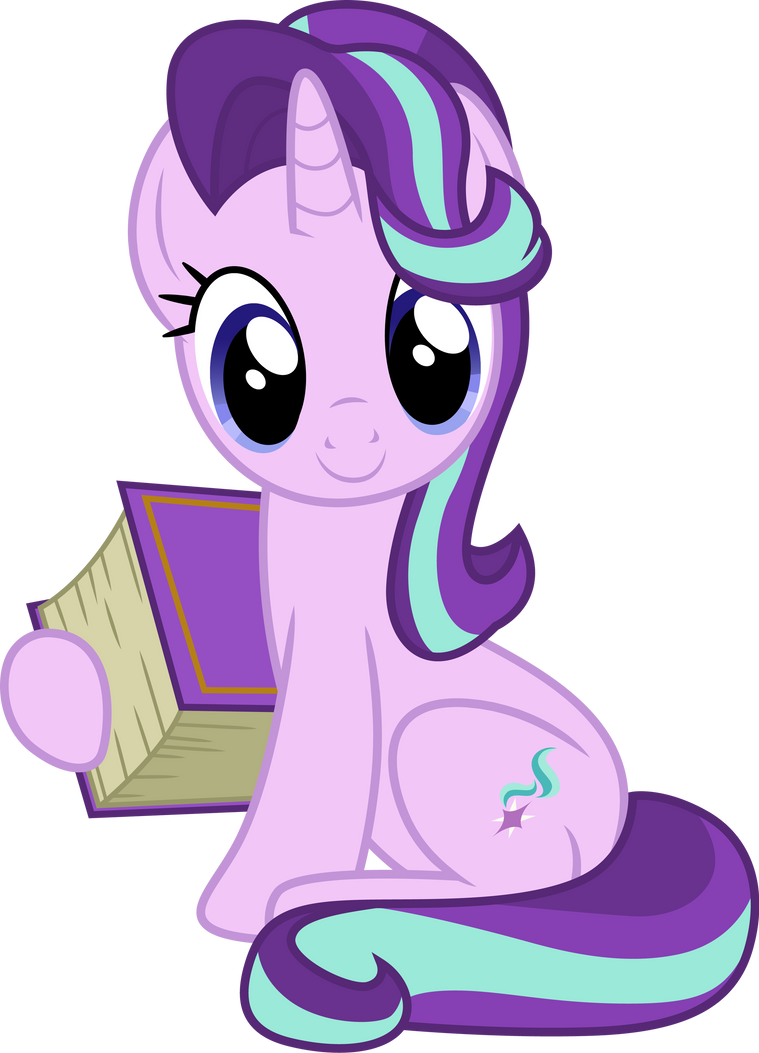 starlight_glimmer_with_a_book_by_cloudyg
