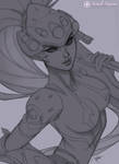 Widowmaker - Line Art by MichelleHoefener
