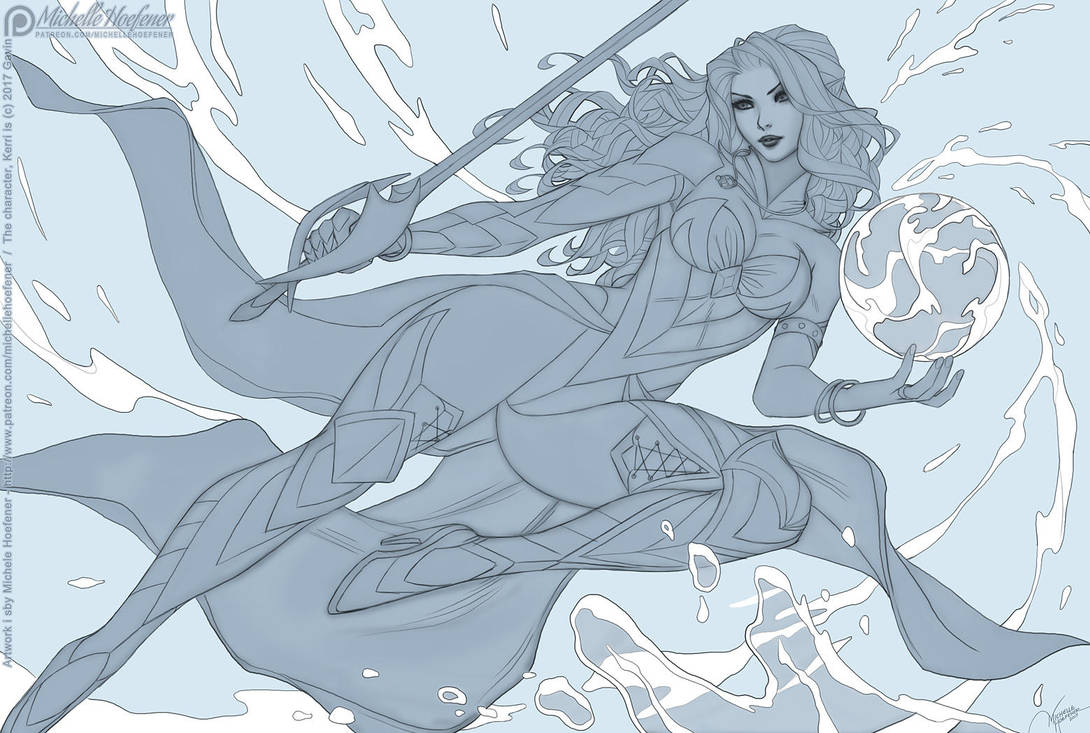 Kerri - Line Art by MichelleHoefener