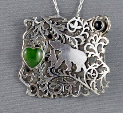 Bear and its cub pendant by nataliakhon