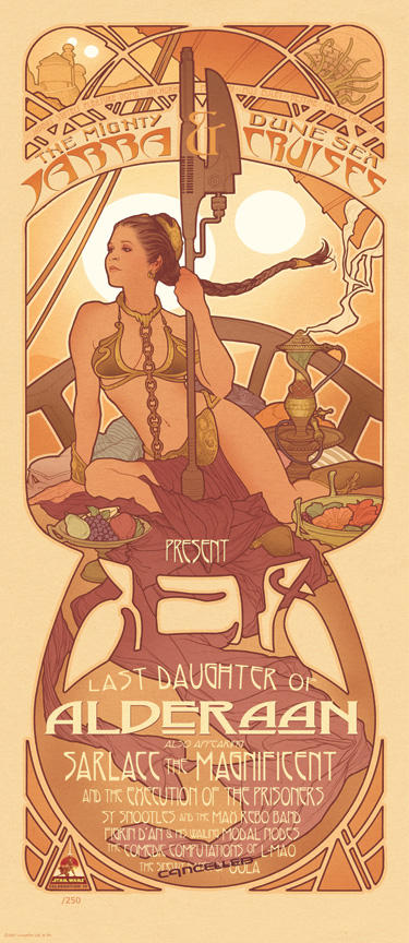 Art Nouveau Slave Leia by AdamHughes