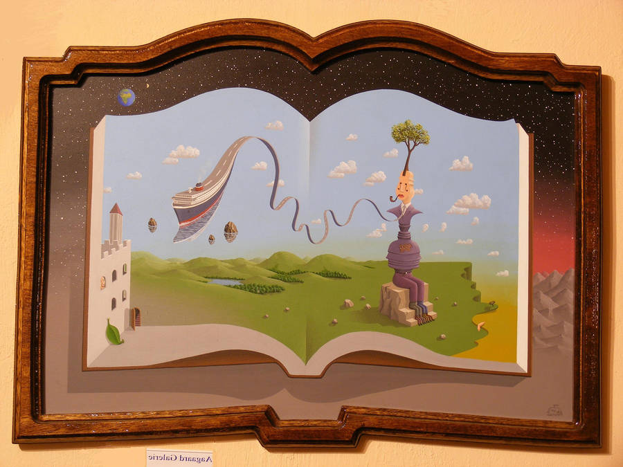 The fully open book with... by eikepopeike