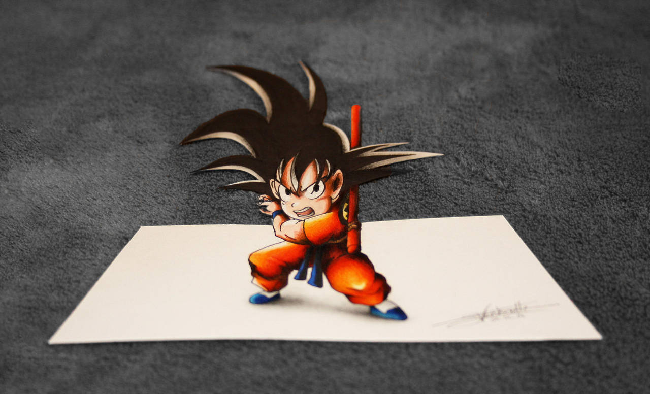 Kid Goku - 3D Art! by InlineSpeedSkater