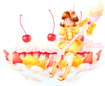 Fruity Split - Princess Daisy by Ghiraham-Sandwich