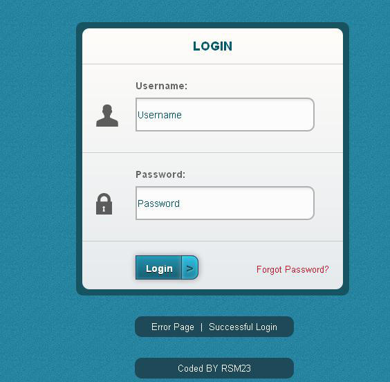 Free Classy Login Form Pure CSS/HTML.Saif4WB. by rsm23 on DeviantArt
