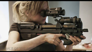 Meddy and P90 by d3lf