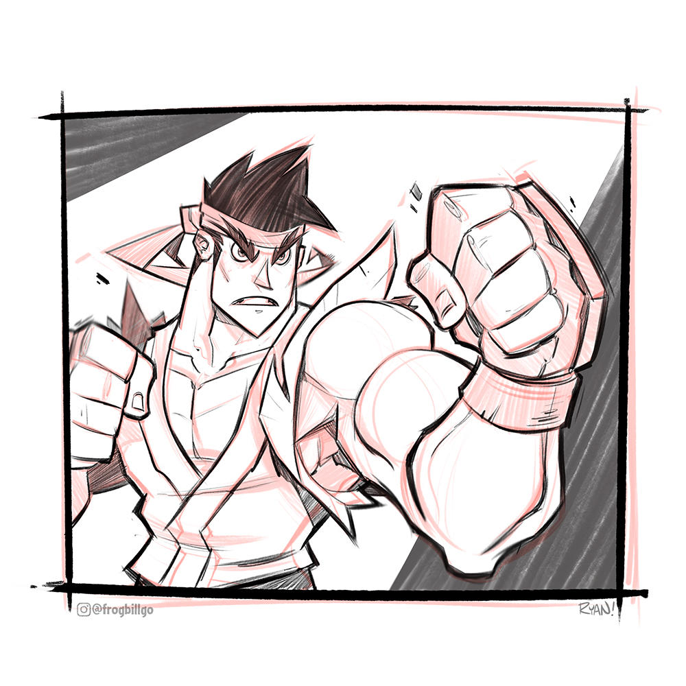 Ryu Sketch! by frogbillgo