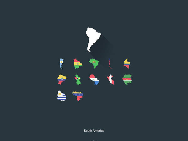 Flat Flags South America by capdevil13