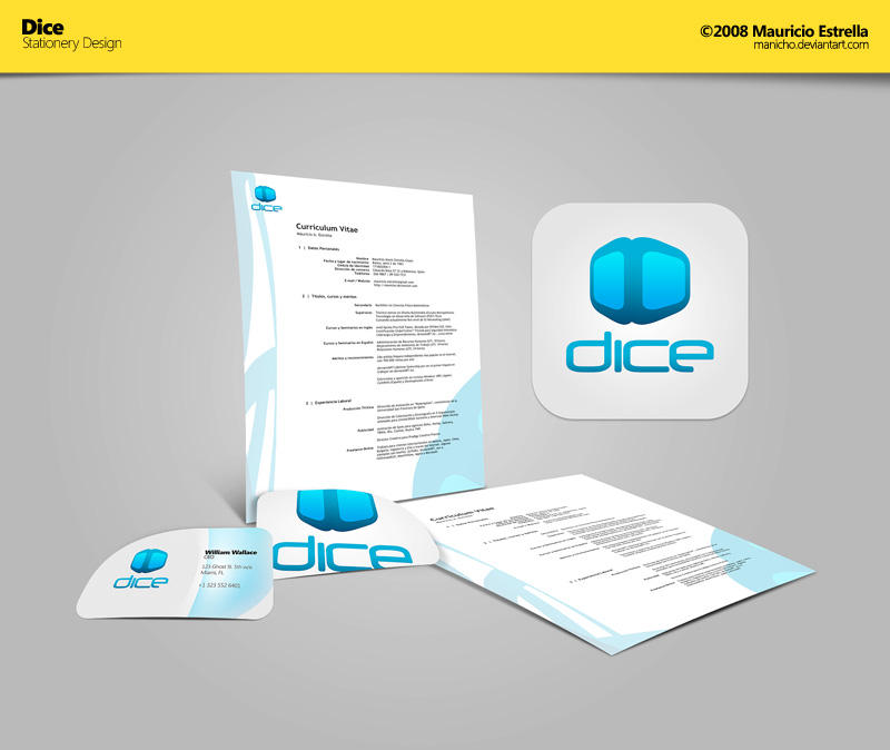 Dice - Stationery Design by mauricioestrella