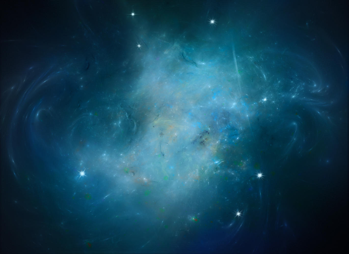 Blue space nebula by Bull53Y3