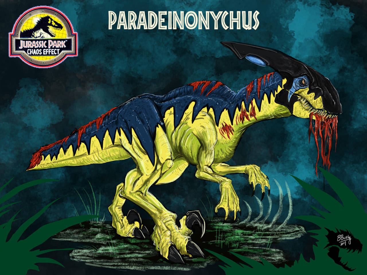 Jurassic Park Chaos Effect: Paradeinonychus by WretchedSpawn2012 on