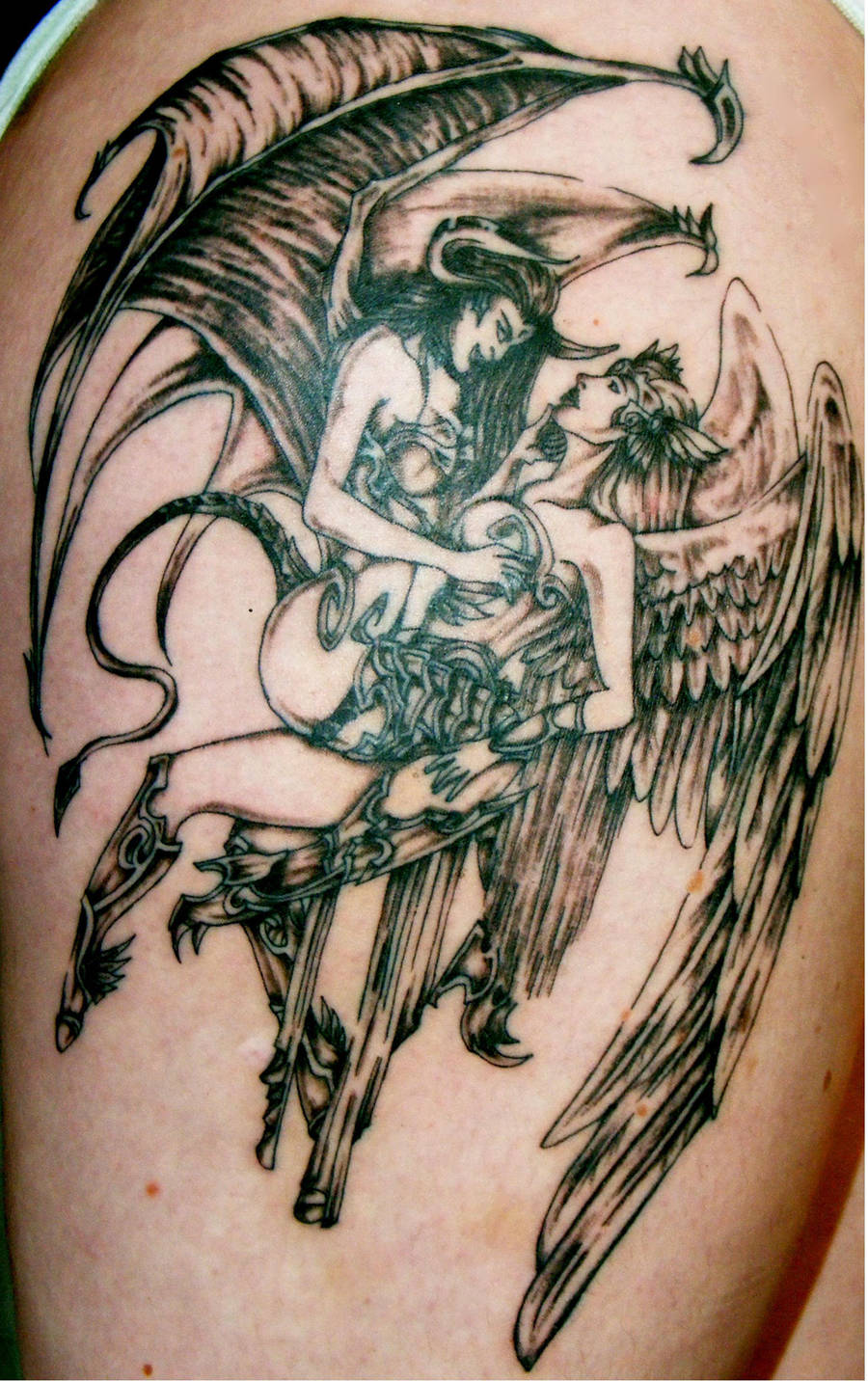 Angel Killing Demon Tattoos Angel Killing Demon Tattoos