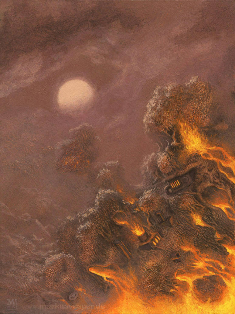 Firemoon by Acrylicdreams
