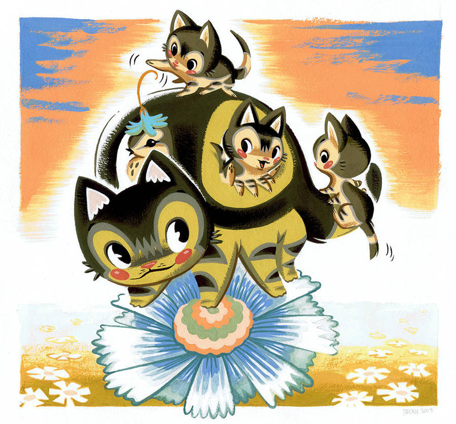 Cat bus and kittens by Pocketowl