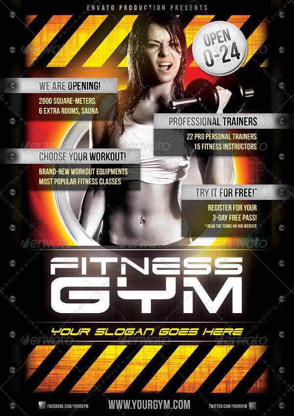 Fitness Gym flyer template by naranch