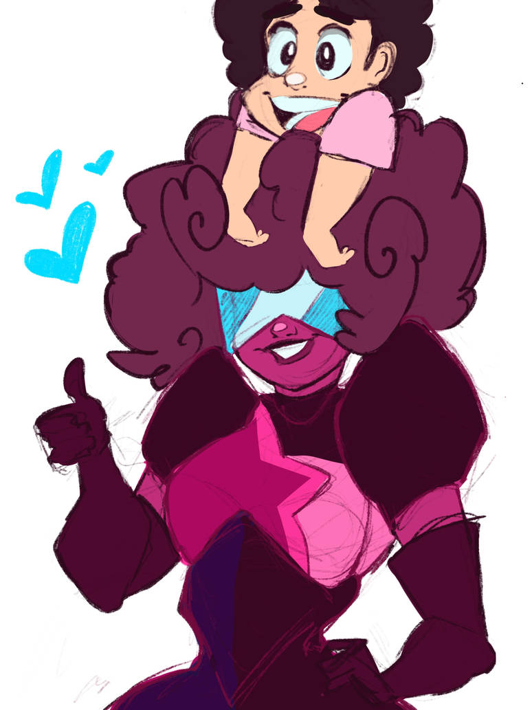 Y’all seem to really like my Steven universe art and lucky for you guys I love drawing it! So behold, Garnet and Steven. Man do I love drawing their fluffy mess of hair