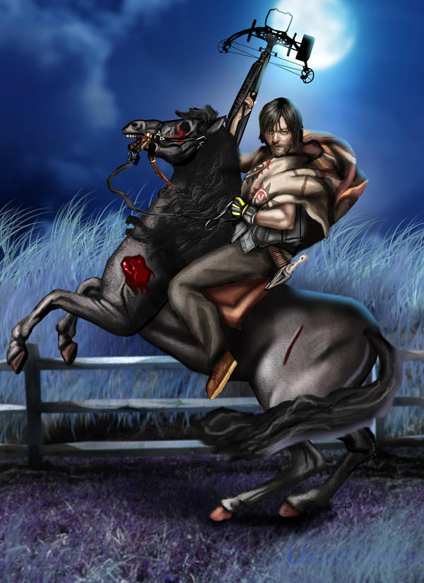 Daryl Dixon Crossing the Farm by HeroforPain