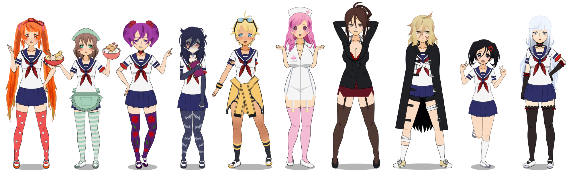 yandere simulator rivals in one photo yandere simulator rivals in one photo