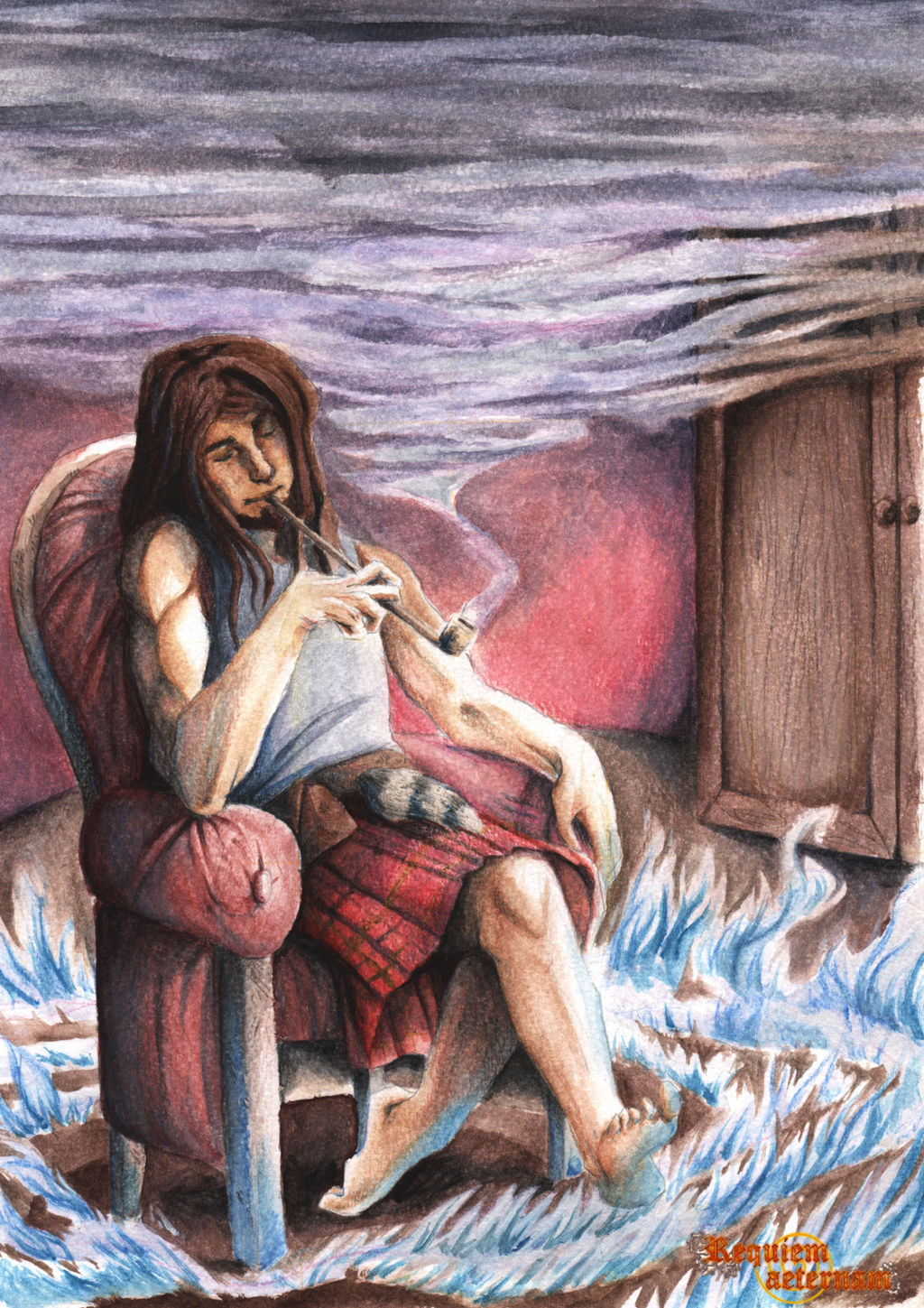 Requiem aeternam - Vueras with his pipe by Lucrai-Arts