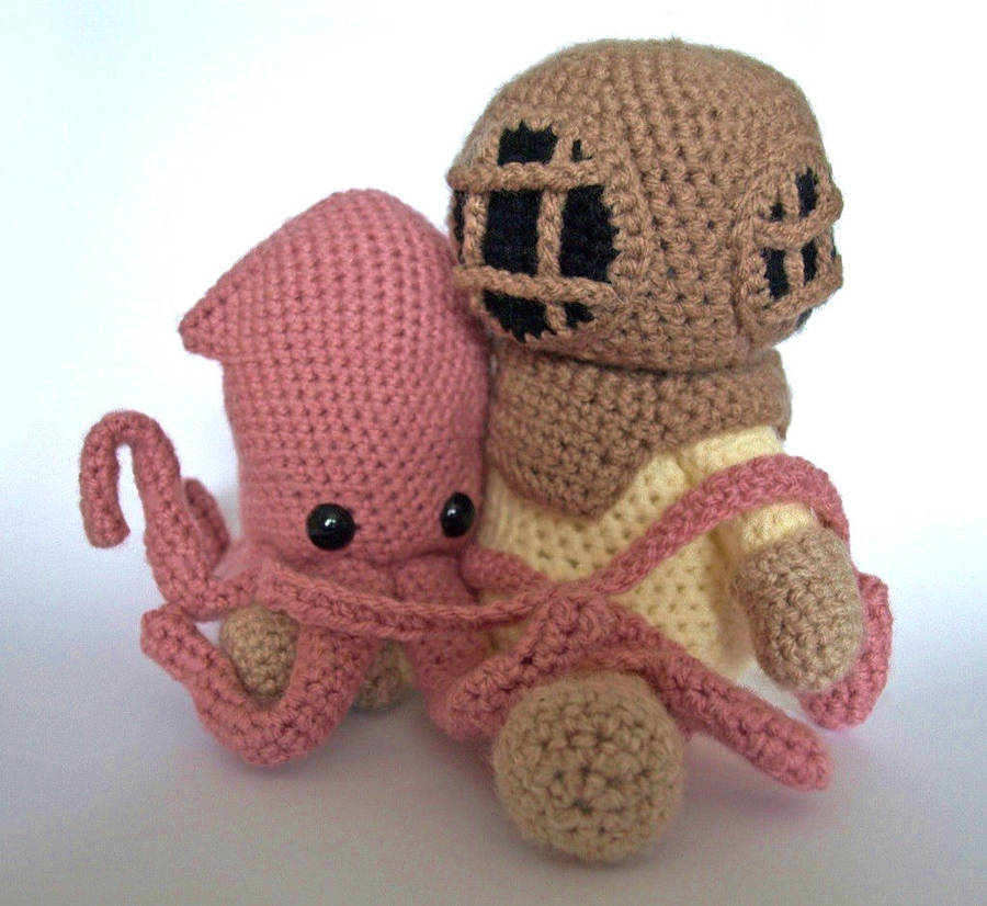 Deep Sea Diver and Squid by MaffersToys
