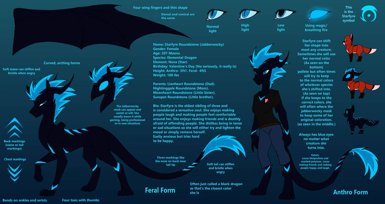 Starfyre Refrence Sheet 2016 by CoffeeAddictedDragon