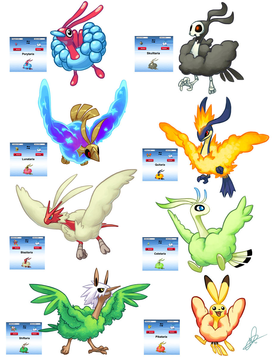 Altaria Fusions by Lanmana