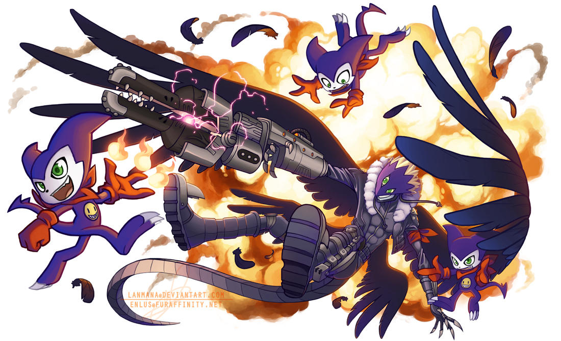 Impmon and Beelzemon by Lanmana