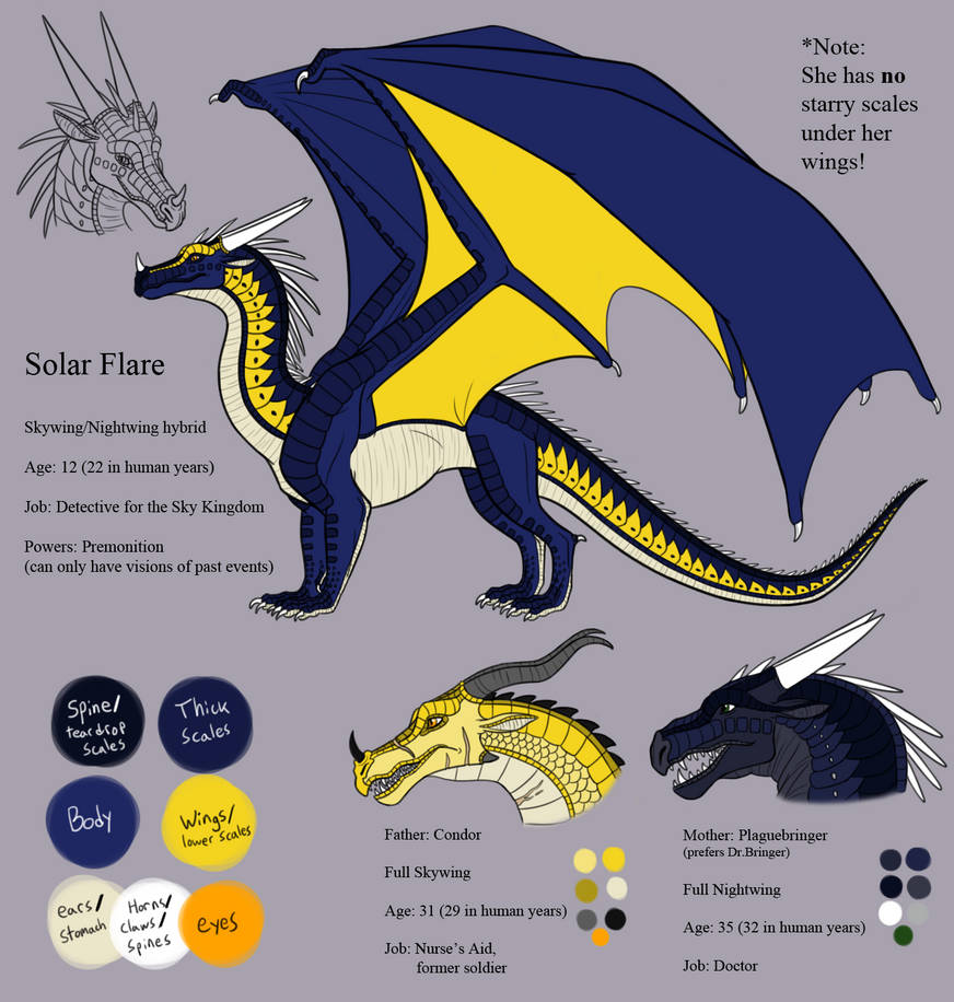 WOF Solar Flare the Skywing ref by Iron-Zing on DeviantArt