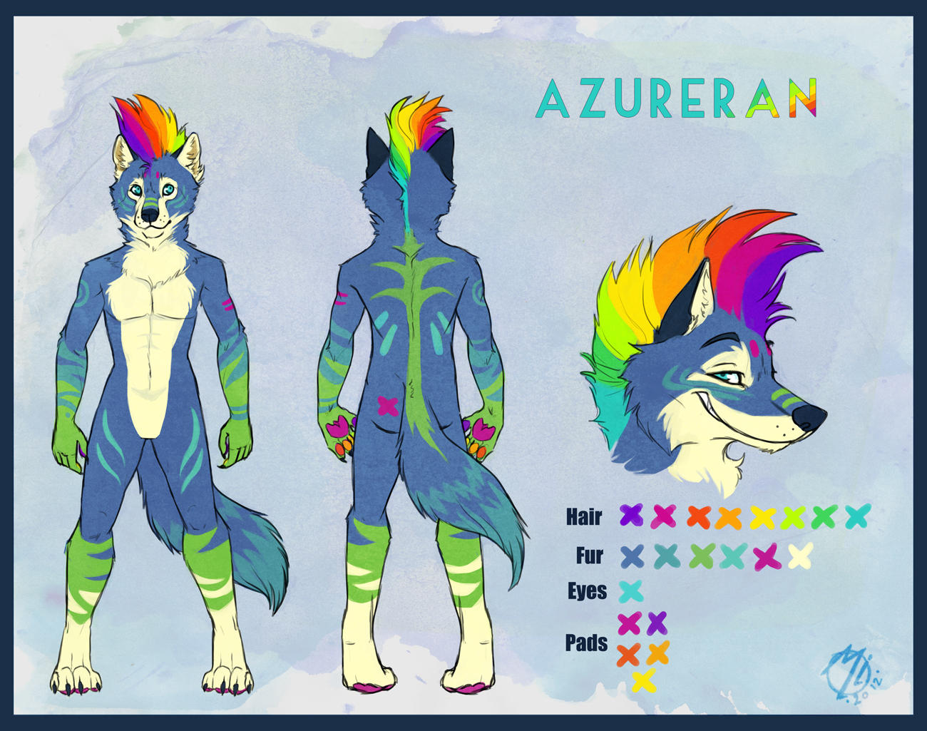 Commission. Azureran Ref Sheet by malta