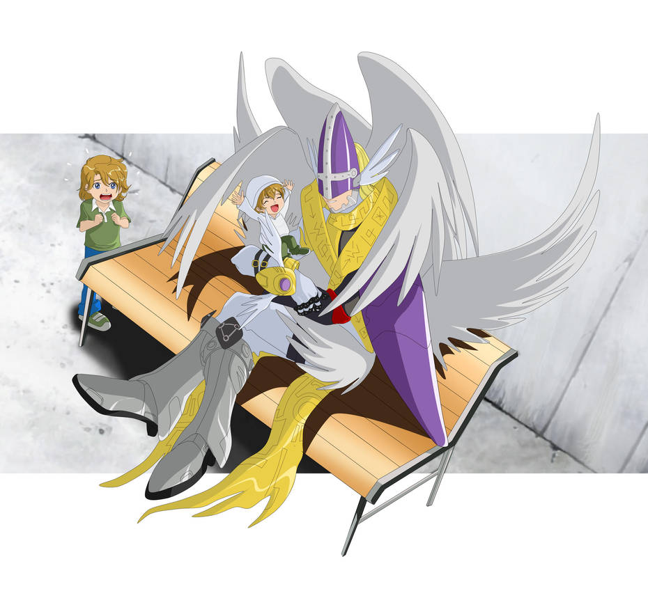 HolyAngemon and the Kids by Ayhelenk