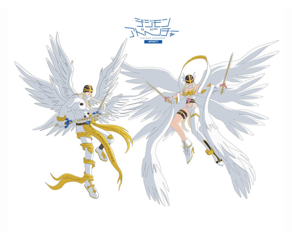 Angemon and Angewomon from Reality XII by Ayhelenk Angemon and Angewomon from Reality XII by Ayhelenk