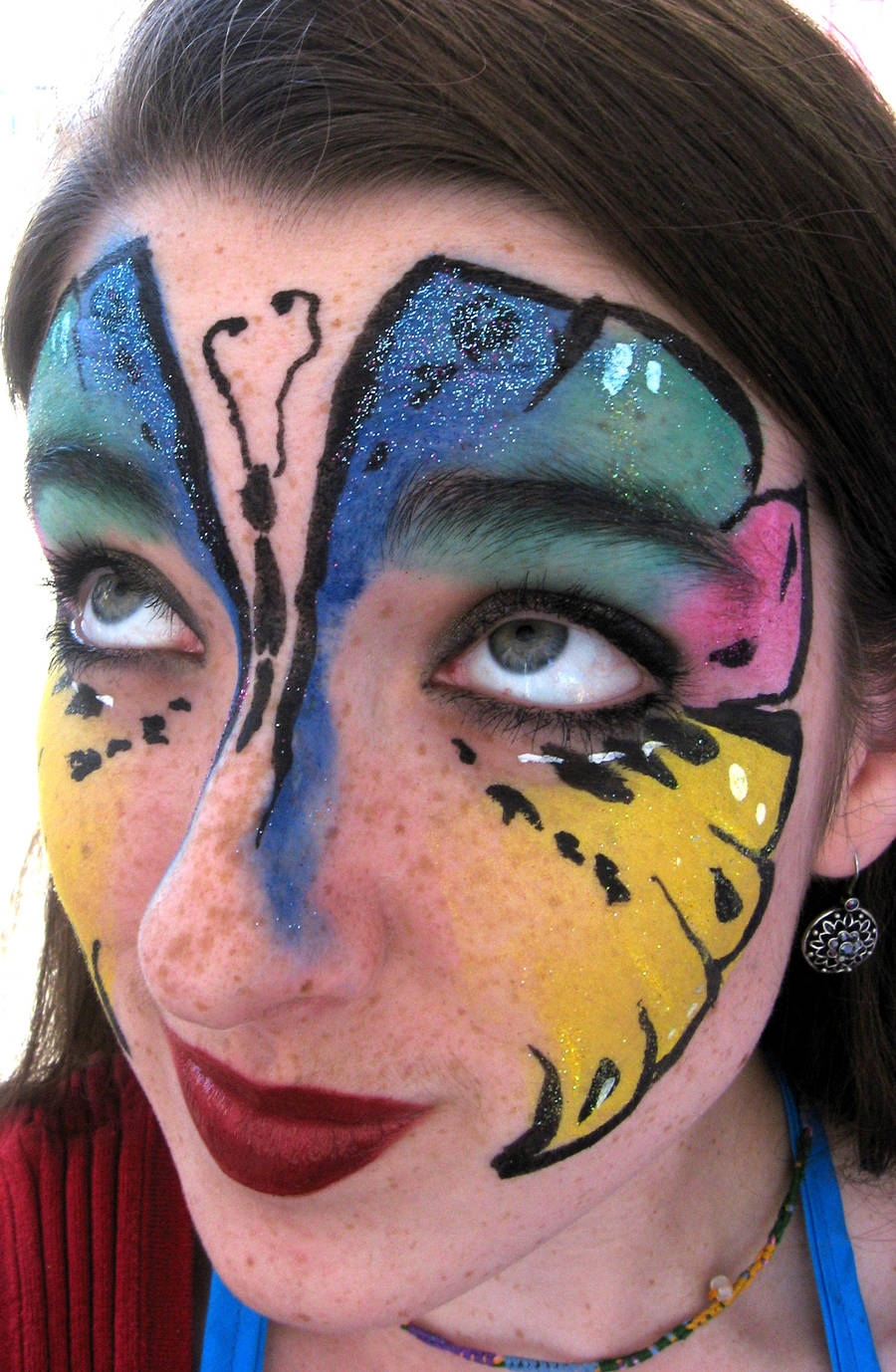 Bright Butterfly Face Paint... by lygicaphisalogue