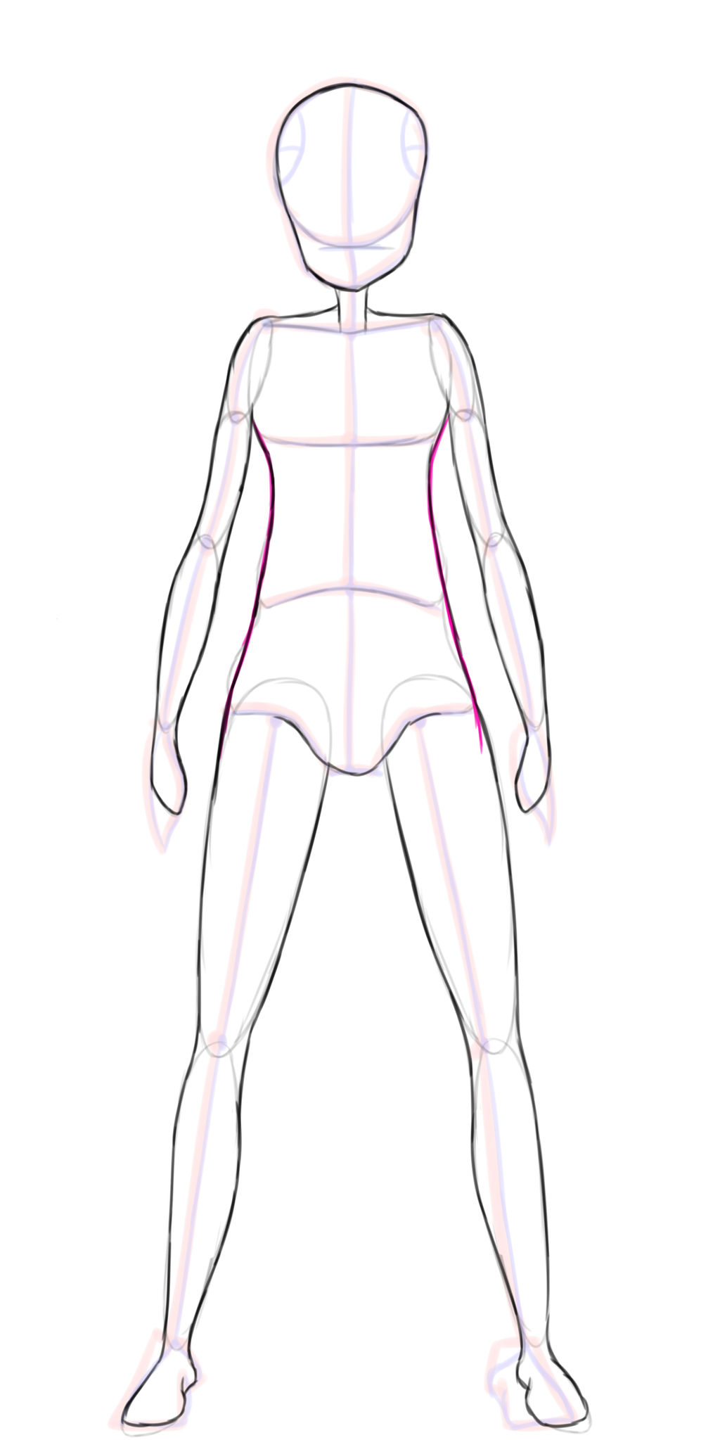 Anime Pose Front View Practice By Hyonaa On Deviantart