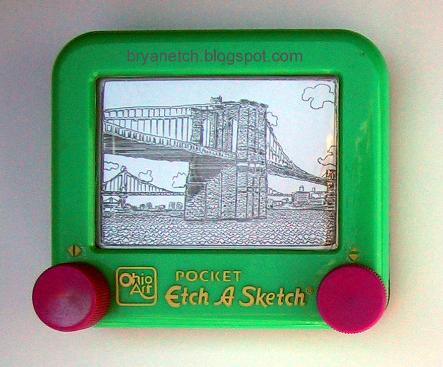 Brooklyn Bridge Etch by bryanetch