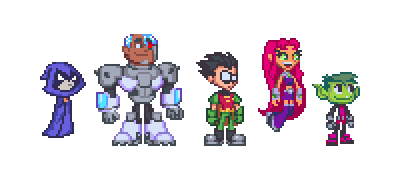 Teen Titans Go Pixel art by wanderingstreet on DeviantArt