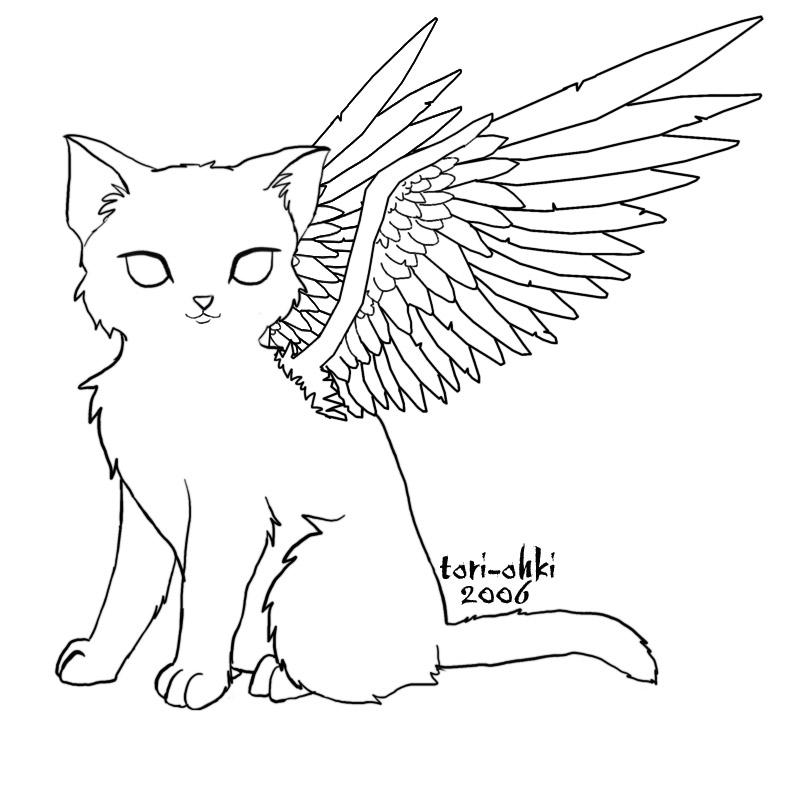 For to color, Angel-cat by Tori-Ohki on DeviantArt