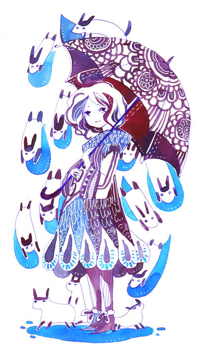 raining animals by koyamori