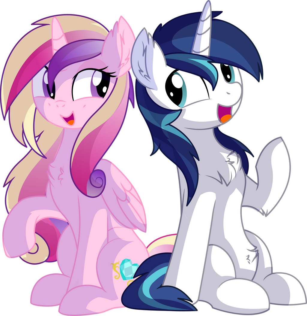 [Obrázek: cadance_and_shining_vector___looking_at_...llview.png]