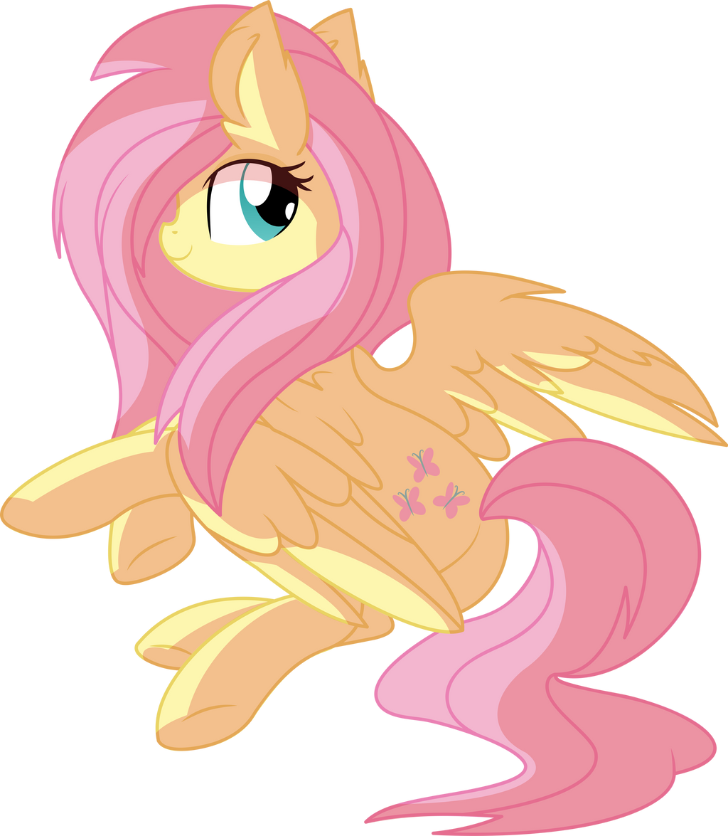 Download Fluttershy Vector 27 - Relaxing by CyanLightning on DeviantArt