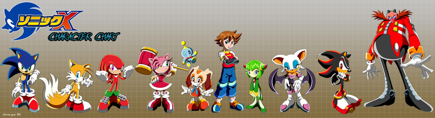 Sonic X - Character Chart by CaptRicoSakara on DeviantArt