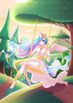 = FANART = Celestia In The Sunshine [MLP Fanart] by dyn4m1k3