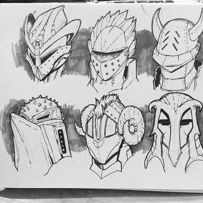 Helmet Designs by SketchMonster1