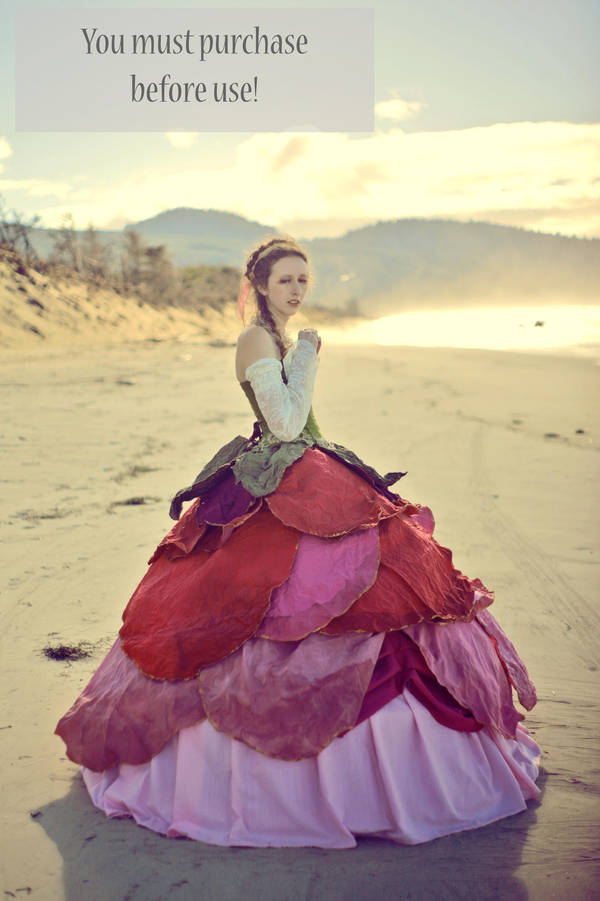 Rose Gown Stock 1 by TEMPERATE-SAGE
