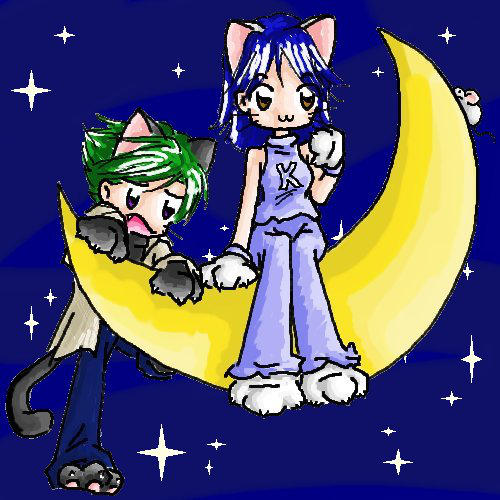 Kitty Korner - On the Moon by kurosu