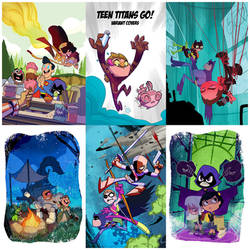 Teen Titans Go! variant covers by cheeks-74