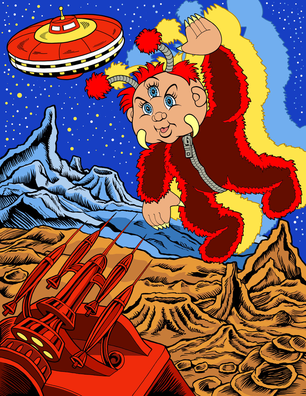 Space Invaders / Garbage Pail Kids by tygerbug