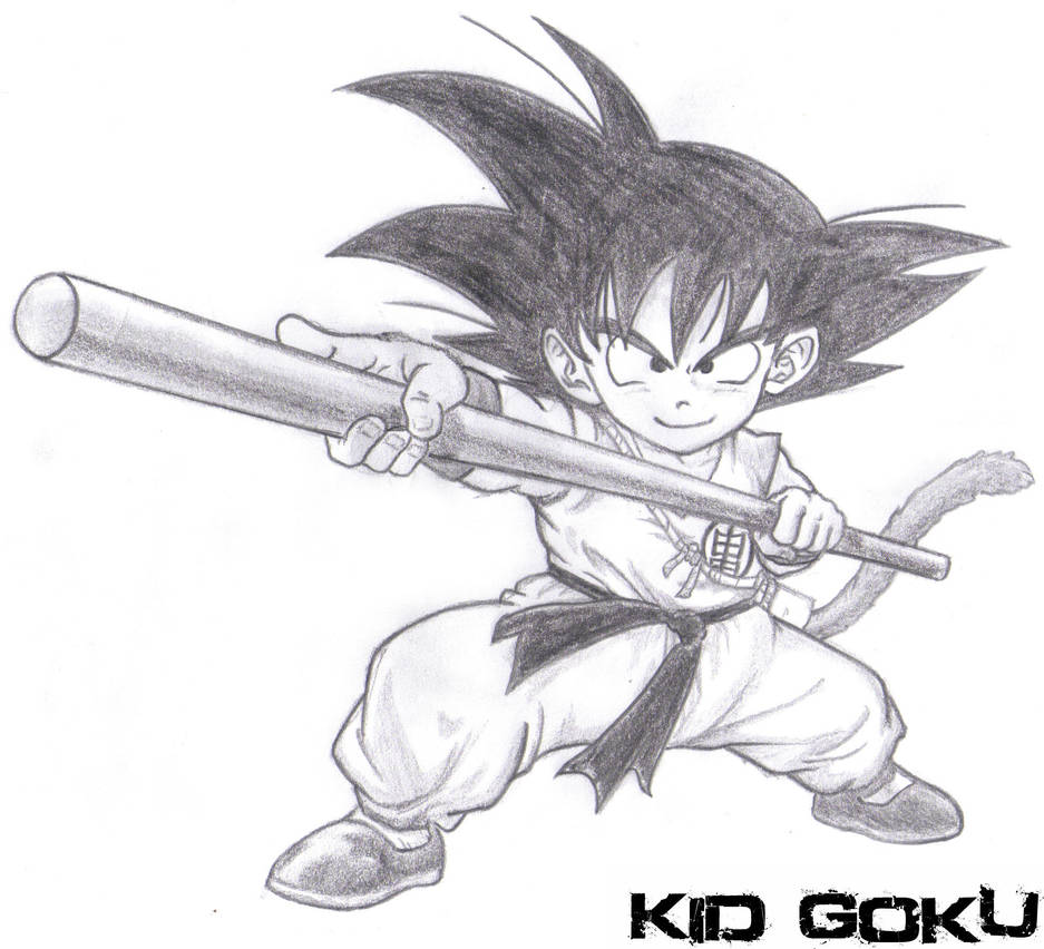 Kid Goku (pencil drawing) by iiHurricane on DeviantArt