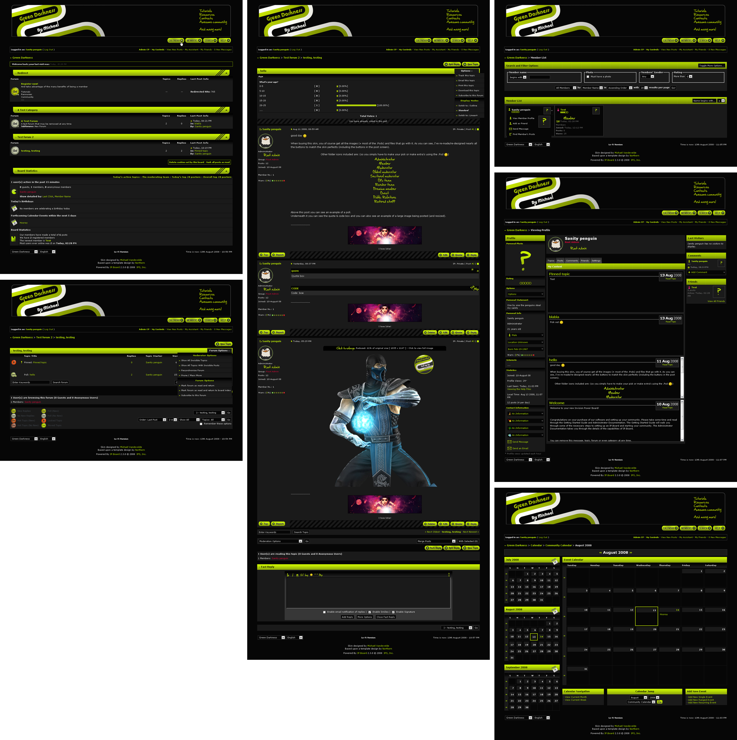 Green Darkness - Ipb forumskin by SanityP